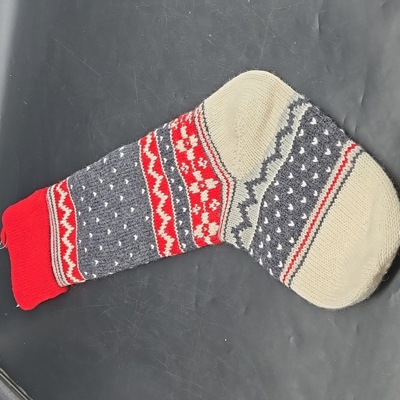 NEW CAROLINE Pottery Barn Christmas Holiday Stocking Wool Blend Fair Isle - Picture 6 of 8